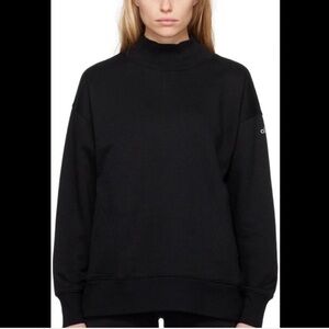 ALO Yoga Black Mock Neck Refresh Pullover M